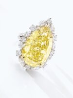 20 Carat Round Brilliant Statement | Fancy Yellow | 14K White Gold - Image 2