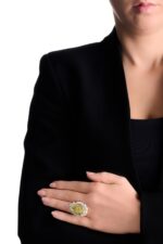 20 Carat Round Brilliant Statement | Fancy Yellow | 14K White Gold - Image 5