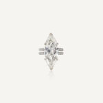 6 Carat Marquise Statement | Brilliant White | VVS | 14K White Gold | Purity in Perfection - Image 3
