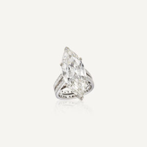 8.76 Carat Marquise Statement | Brilliant White / J color | VS | 14K White Gold