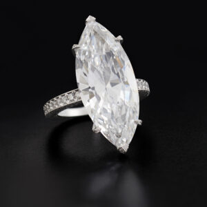 8.3 Carat Marquise Statement | Type IIa | Brilliant White / D color | FL/IF | 14K White Gold