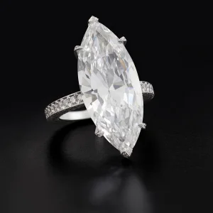8.3 Carat Marquise Statement | Brilliant White / F color | VS | 14K White Gold