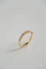 Marquise Band | Brilliant White | 14K White Gold | Graceful Brilliance | Collector-Grade