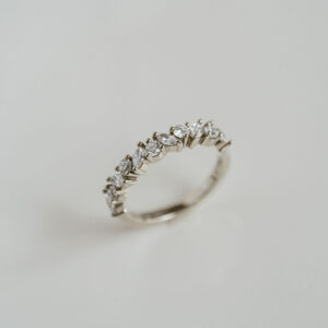Marquise Band | Brilliant White | 14K White Gold | Graceful Brilliance | Collector-Grade