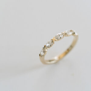 Marquise Band | Brilliant White | 14K White Gold | Classic Charm | Modern Classic