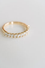 Marquise Band | Brilliant White | 14K White Gold | Elegant Sparkle | Heirloom - Image 4