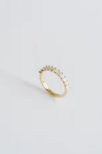 Marquise Band | Brilliant White | 14K White Gold | Elegant Sparkle | Heirloom