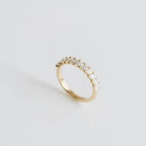 Marquise Band | Brilliant White | 14K White Gold | Elegant Sparkle | Heirloom