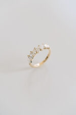 Marquise Band | Brilliant White | 14K White Gold | Graceful Brilliance | Heirloom - Image 3
