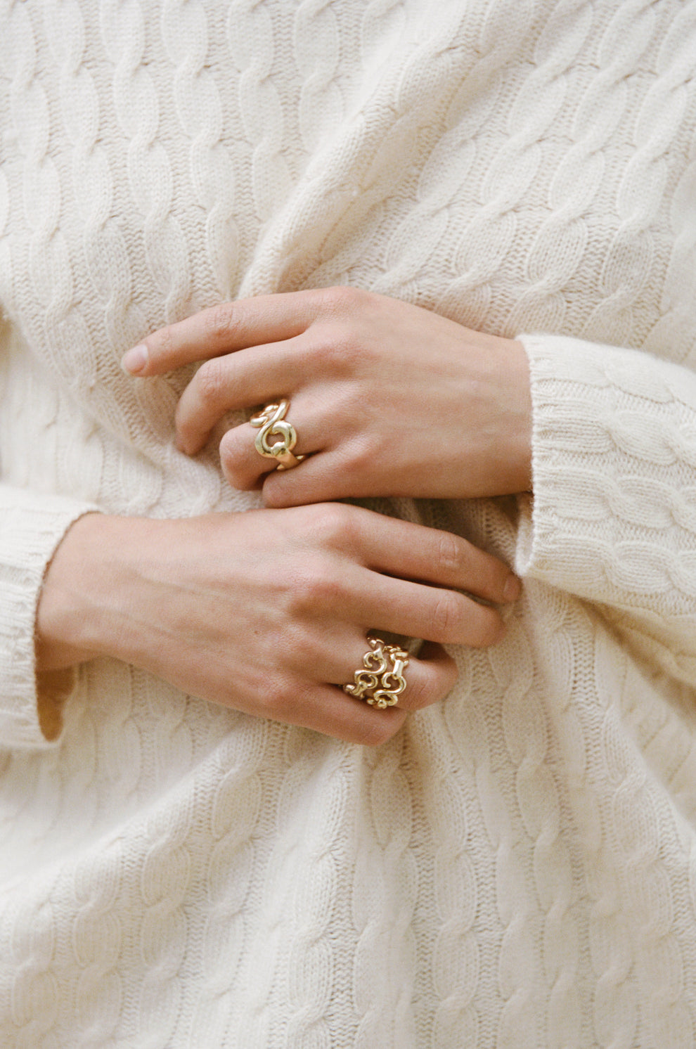 medusa-ring-3999-front-view-primary.jpg Round Brilliant Statement | Brilliant White | 14K White Gold | Classic Charm | Heirloom - Image 1