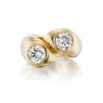 Round Brilliant Toi Et Moi Diamond Ring | Brilliant White | 14K White Gold | Elegant Sparkle - Image 2