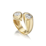 Round Brilliant Toi Et Moi Diamond Ring | Brilliant White | 14K White Gold | Elegant Sparkle - Image 3