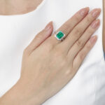 Emerald Statement | 14K White Gold | Classic Charm | Modern Classic - Image 4