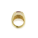 Round Brilliant Statement | Ruby Red | 14K White Gold | Elegant Sparkle | Heirloom - Image 3