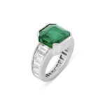 7.43 Carat Emerald-cut Statement | 18K White Gold | Refined Grandeur - Image 2