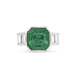 7.43 Carat Emerald-cut Statement | 18K White Gold | Refined Grandeur - Image 3