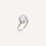 5.55 Carat Round Brilliant Statement | Brilliant White | 14K White Gold