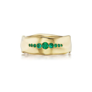 Emerald Statement | 14K White Gold | Elegant Sparkle | Signature