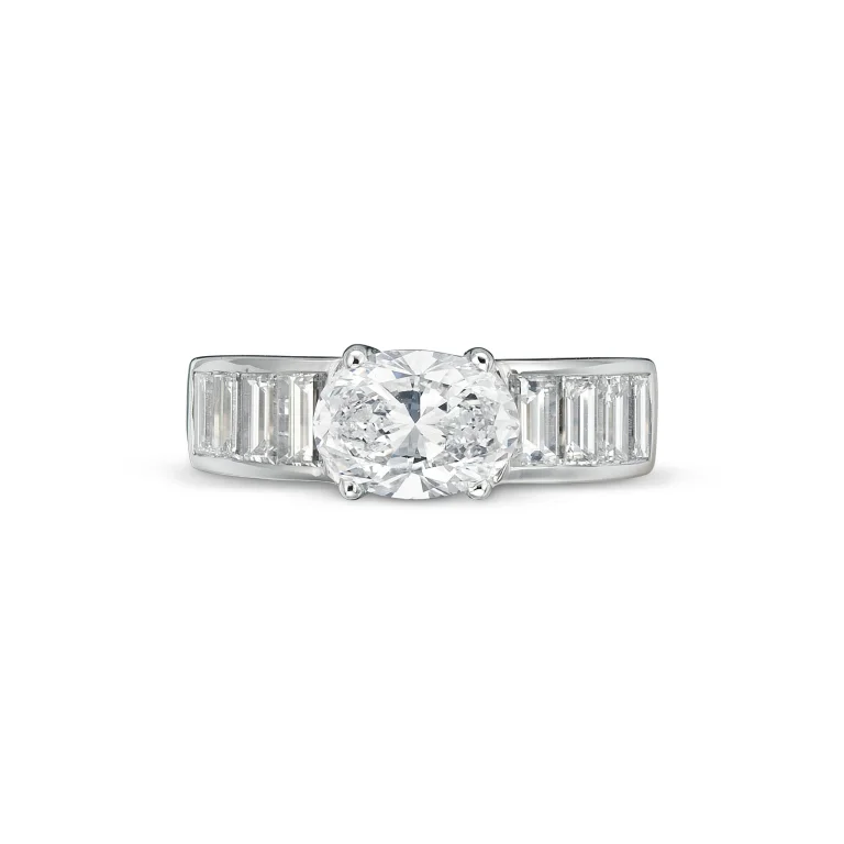 1.54 Carat Oval Statement | Brilliant White / D color | VVS | 14K White Gold
