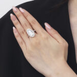 5.02 Carat Oval Statement | Type IIa | Brilliant White / D color | FL/IF | 14K White Gold - Image 4
