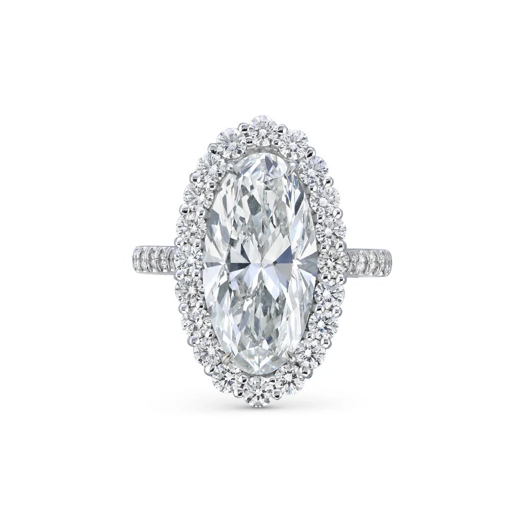 5.02 Carat Oval Statement | Type IIa | Brilliant White / D color | FL/IF | 14K White Gold