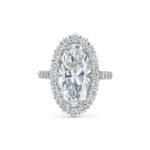 5.02 Carat Oval Statement | Brilliant White / F color | VS | 14K White Gold