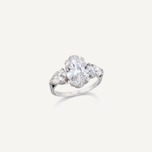 3.49 Carat Oval Statement | Brilliant White | VS | 18K Gold | Modern Nobility | Heirloom