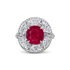 3.21 Carat Oval Statement | Ruby Red | 14K White Gold | Modern Nobility | Collector-Grade