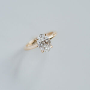 2.5 Carat Oval Statement | Brilliant White | 14K White Gold | Modern Nobility | Signature