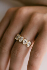 Oval Band | Brilliant White | 14K White Gold | Pure Sophistication | Modern Classic - Image 5