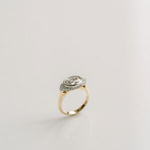 Oval Halo Diamond Ring | Brilliant White | 14K White Gold | Graceful Brilliance