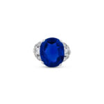 12.27 Carat Oval Statement | Royal Blue Sapphire | SI | 18K Gold | Grand Palais Radiance