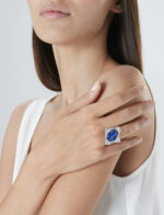 14.45 Carat Oval Statement | Royal Blue Sapphire | 14K White Gold | Grand Palais Radiance - Image 2