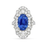 7 Carat Oval Statement | Royal Blue Sapphire | 18K Gold | Refined Grandeur | Modern Classic - Image 3