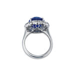 8.09 Carat Oval Statement | Royal Blue Sapphire | 14K White Gold | Radiant Elegance - Image 3