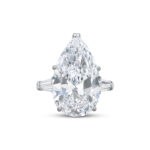 9.73 Carat Pear Statement | Brilliant White / J color | VVS | 18K Gold