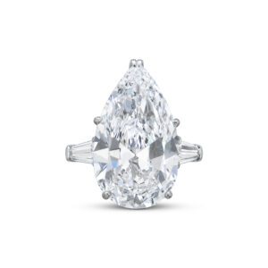 9.73 Carat Pear Statement | Brilliant White / J color | VVS | 18K Gold