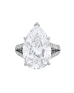 10 Carat Pear Statement | Brilliant White / D color | FL/IF | 14K White Gold