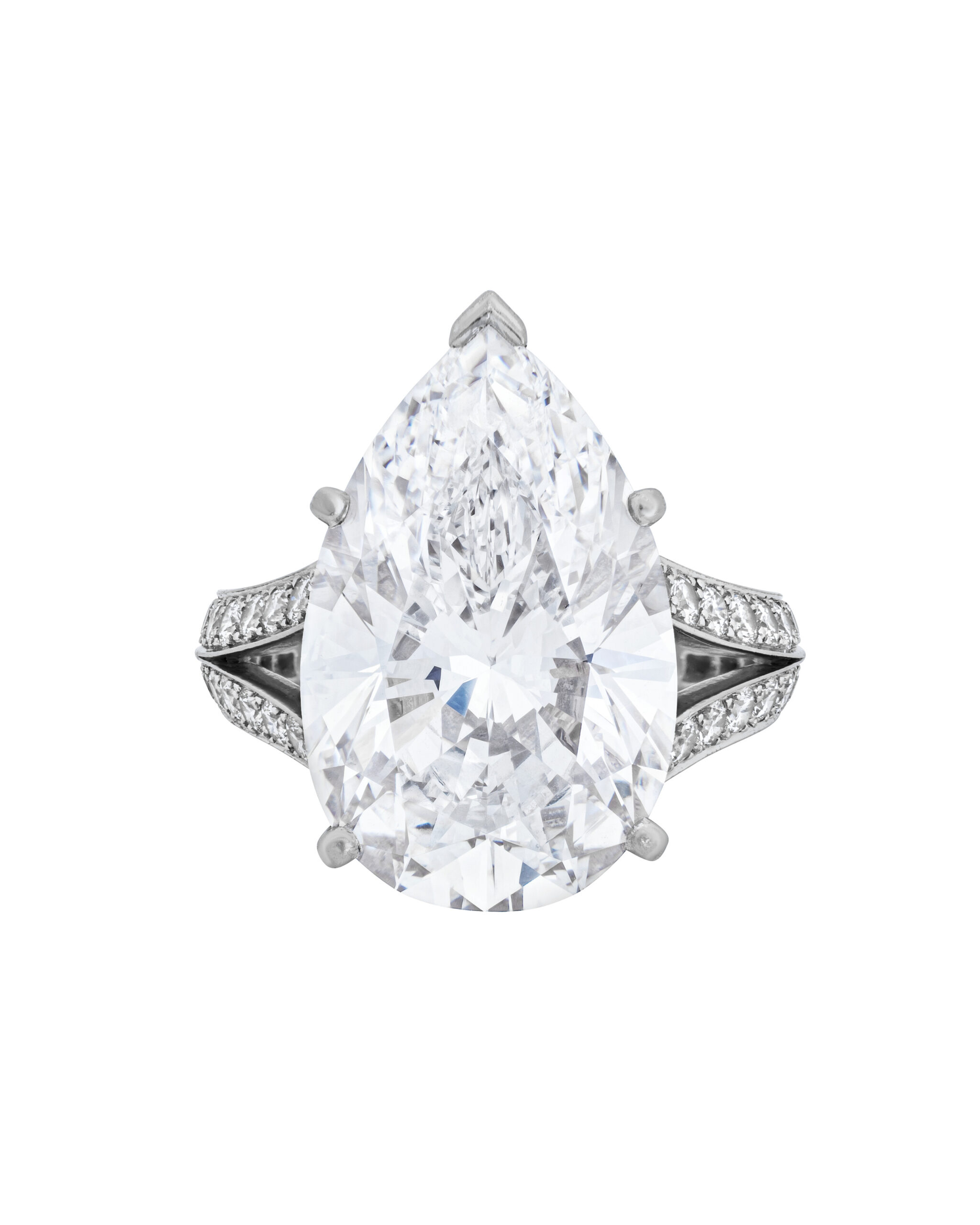 pear-cut-diamond-ring-10-carats-f-vs-750-000-front-view-primary.jpg 10 Carat Pear Statement | Brilliant White / F color | VS | 14K White Gold - Image 1
