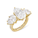 7.37 Carat Pear Statement | Brilliant White | 18K Yellow Gold | Signature Sophistication