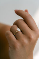 1 Carat Pear Statement | Brilliant White | 14K White Gold | Pure Sophistication - Image 3