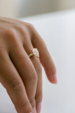 1 Carat Pear Statement | Brilliant White | 14K White Gold | Pure Sophistication - Image 4