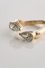 2 Carat Pear Toi Et Moi Diamond Ring | Brilliant White | 14K White Gold | Everyday Royalty - Image 3