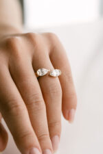2 Carat Pear Toi Et Moi Diamond Ring | Brilliant White | 14K White Gold | Everyday Royalty - Image 4