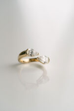 2 Carat Pear Toi Et Moi Diamond Ring | Brilliant White | 14K White Gold | Everyday Royalty