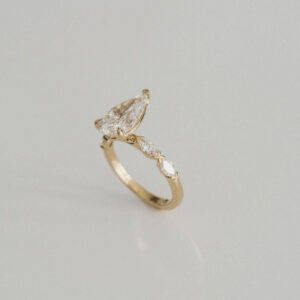 1.5 Carat Pear Statement | Brilliant White | 14K White Gold | Refined Light
