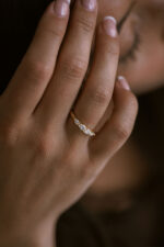 Pear Band | Brilliant White | 14K White Gold | Graceful Brilliance | Heirloom - Image 2