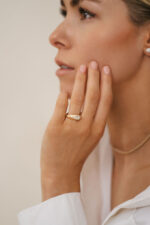 1 Carat Pear Diamond Ring | Brilliant White | SI | 14K White Gold | Elegant Sparkle - Image 6