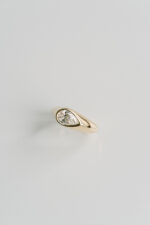 1 Carat Pear Diamond Ring | Brilliant White | SI | 14K White Gold | Elegant Sparkle