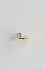1 Carat Pear Diamond Ring | Brilliant White | SI | 14K White Gold | Elegant Sparkle